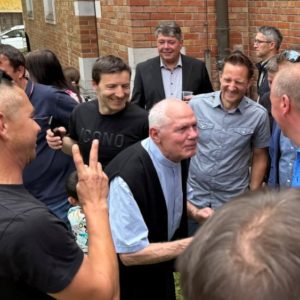 Obisk bivšega župnika Jožeta Pegana